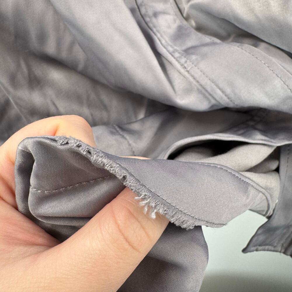 Zara Shiny Silver Button Down Jacket View 3